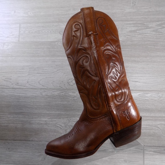 Frye Shoes - Frye Brown Antiqued Leather Western Boots